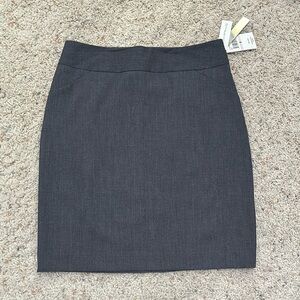 AMANDA & Chelsea academia professor navy/gray high waisted pencil skirt size 6